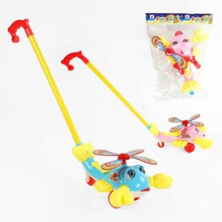 Каталка 8587 А 2 види, лобстер, на паличці, з дзвіночком, у пакеті