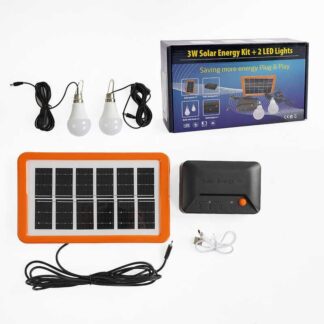Зарядна станція С 68427 сонячна панель, потужність 3 Вт, 2 LED-лампи по 150 LM з вимикачами,... 150 л