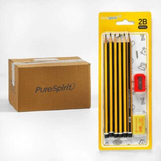 Канцелярській набір C 60813 ЦІНА ЗА 24 ШТУКИ В БЛОЦІ, 6 простих олівців, стиральна гумка, точилка