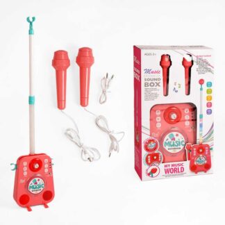 Караоке 1092 підсвічування, 2 мікрофони, мелодії, підключення до MP3, регулювання гучності, запис...