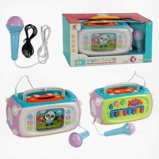 Караоке 6621 підсвічування, піаніно, мелодії, пісні, звуки тварин, барабани, мікрофон, озвучуванн...