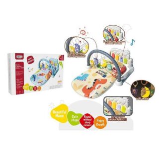 Килимок 368-5 G піаніно, мелодії, підсвічування, 5 підвісок, брязкальця, в коробці