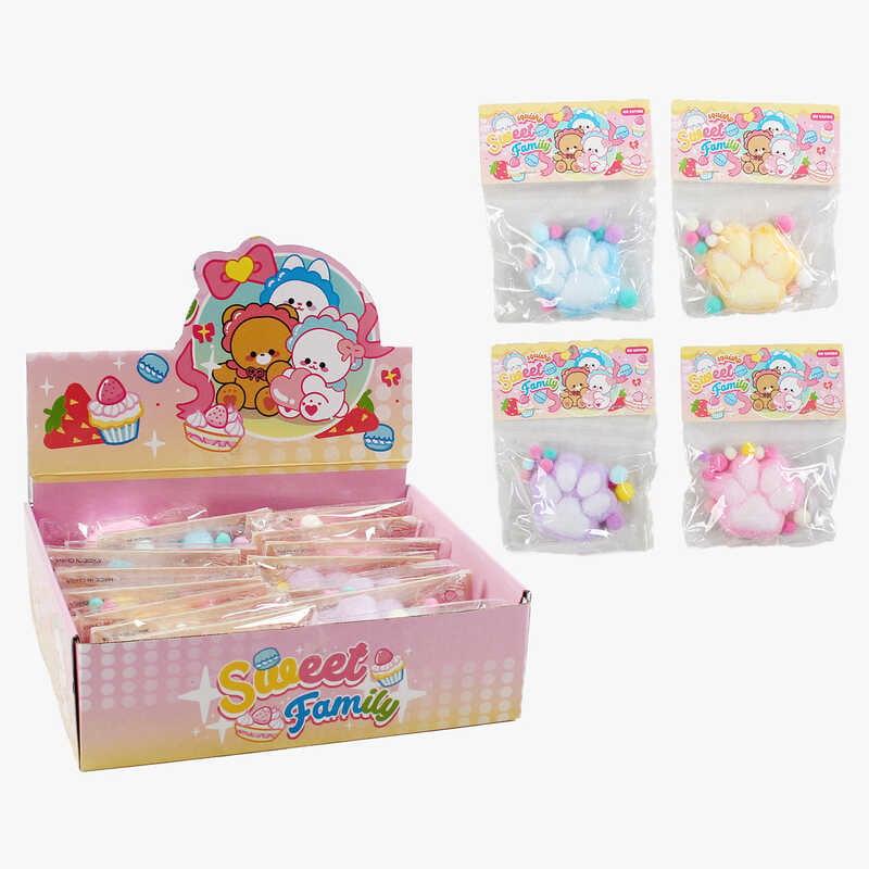 Гра антистрес С 68997 “Лапка”, кульки, пухнаста, ЦІНА ЗА 16 ШТУК В БЛОЦІ