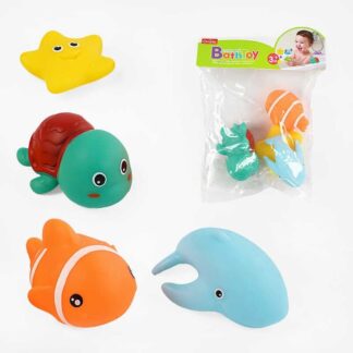 Гра для ванни SQ 0301-3 4 гумові звірята, в пакеті