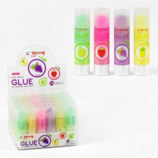 Клей-олівець С 62079 ЦІНА ЗА 30 ШТУК В БЛОЦІ, різнокольоровий, 9 грамів