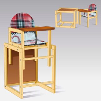 Гр Стульчик малый No1125 "Сердечка на Красном" (1) ТМ "Мася"