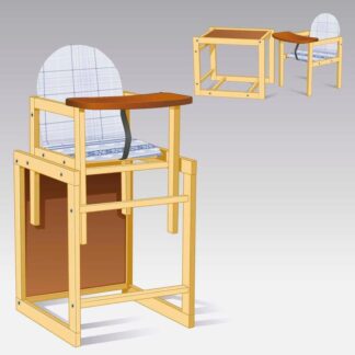Гр Стульчик  малый №1119 "Абстракция" цвет серо-синий (1) ТМ "Мася"