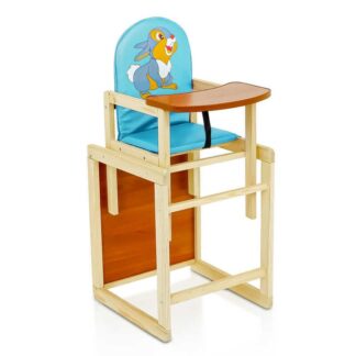 Гр Стульчик /кожзам/ №2051 - "Серый зайчик" - цвет ГОЛУБОЙ ТМ "Мася"