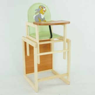 Гр Стульчик /кожзам/ №2061 - "Серый зайчик" - цвет САЛАТОВЫЙ  (1) ТМ "Мася"