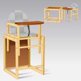 Гр Стульчик большой №1214 "Клетка зеленая" (1) ТМ "Мася"