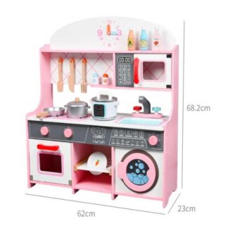 Кухня C 69829 дерев`яна, 62х23х68.2см, духова піч, мультиварка, мийка, пральна машина, набір... 62х23