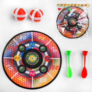 Дартс на липучках 999-5 односторонній, діаметр 35.5см, 2 дротики, 2 кульки, гачок для підвішуванн...