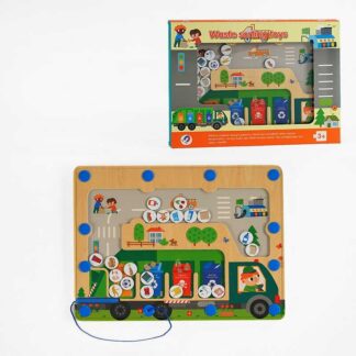 Дерев`яна магнітна гра C 64652 “Сортування сміття”, в коробці