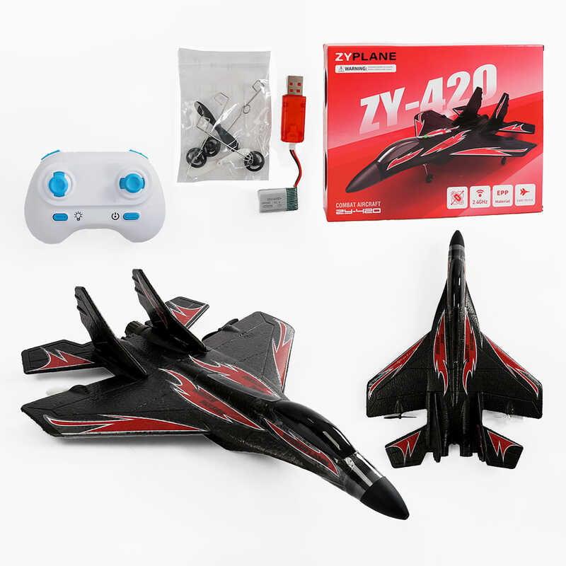 Літак на радіокеруванні C 71558 підсвічування, 2.4 GHz, запасні лопаті, акумулятор, в коробці