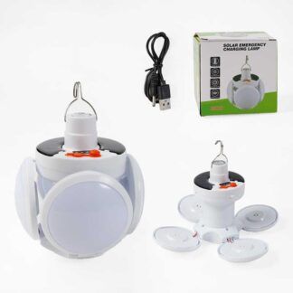 Ліхтар світлодіодний C 68429 потужність - 5 Вт, акумулятор і сонячна панель, біле світло, в коробці