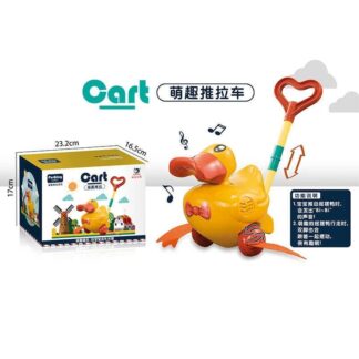 Каталка 0502-2 "Качечка", розмір - 13х14х61 см, рухомі елементи, пискавка, ручка, в коробці