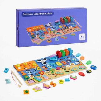 Логічна дерев’яна дошка 63983 / MBS 2304 / 6610-А1 цифри, фігури, написи рос. мовою, пальчикові і...