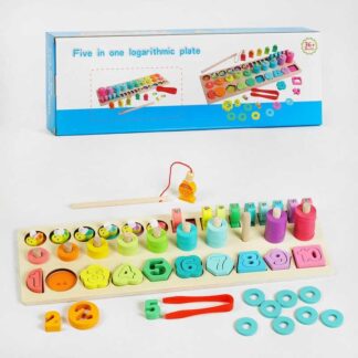 Логічна дерев’яна дошка C 60429 магнітна риболовля, математичний, геометричний сортер, сортер за...