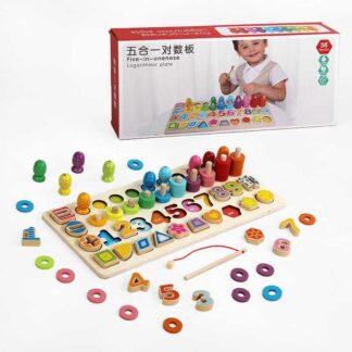 Логічна дерев’яна дошка C 61665 сортер, риболовля, в коробці
