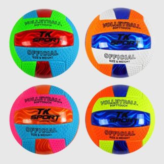 М`яч волейбольний C 62450 "TK Sport", 4 види, 280-300 грамів, матеріал м`який PVC, ВИДАЄТЬСЯ ТІЛЬ...