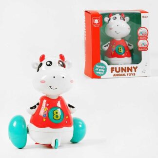 Корівка 818 на батарейках, весела мелодія, підсвічування, рухається, реагує на плескання долонями...