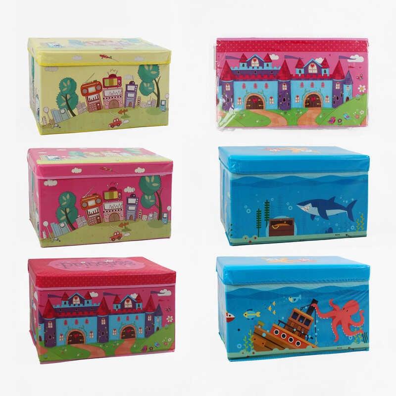 Короб-органайзер C 68853 розкладний, розмір - 59.5х31х35.5 см, щільний картон, тканина відшт... 31х35