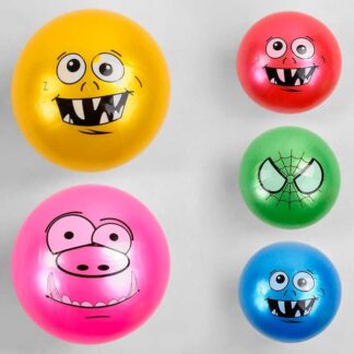 М`яч гумовий С 37845 5 кольорів, розмір 9", вага 70 грам, ВИДАЄТЬСЯ ТІЛЬКИ МІКС ВИДІВ