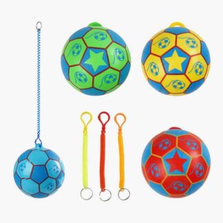 М`яч гумовий С 70489 4 види, діаметр - 17 см, карабін з пружинкою, ВИДАЄТЬСЯ МІКС ВИДІВ