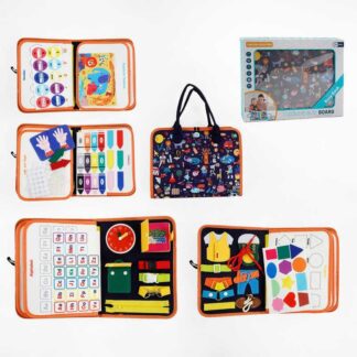 Логічна папка 432-3 A фетр, цифри, англійський алфавіт, геометричні фігури, пазли, застібки, ремі...