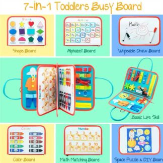 Логічна папка C 70899 7в1, фетрова, елементи на липучках, англ. абетка, форми, кольори, цифри, до...