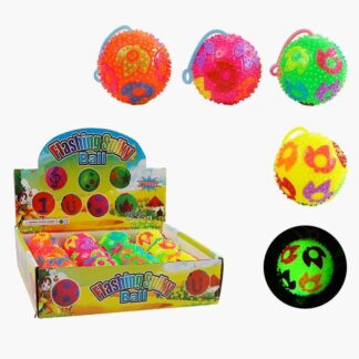 М`яч стрибун C 68775 ЦІНА ЗА 12 ШТУК В БЛОЦІ, підсвічування, пискавка, в коробці