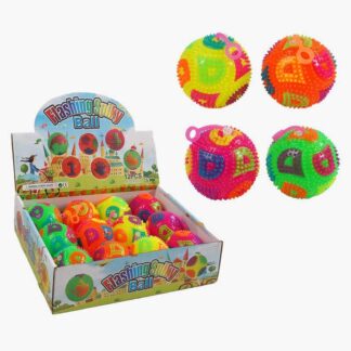 М`яч стрибун C 70423 ЦІНА ЗА 12 ШТУК В БЛОЦІ, підсвічування, пискавка, в коробці