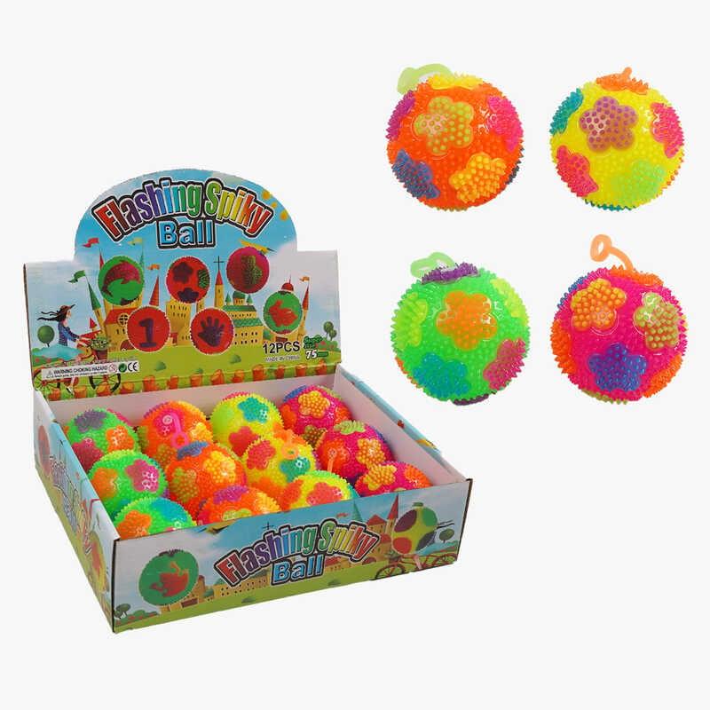 М`яч стрибун C 70428 ЦІНА ЗА 12 ШТУК В БЛОЦІ, підсвічування, пискавка, в коробці