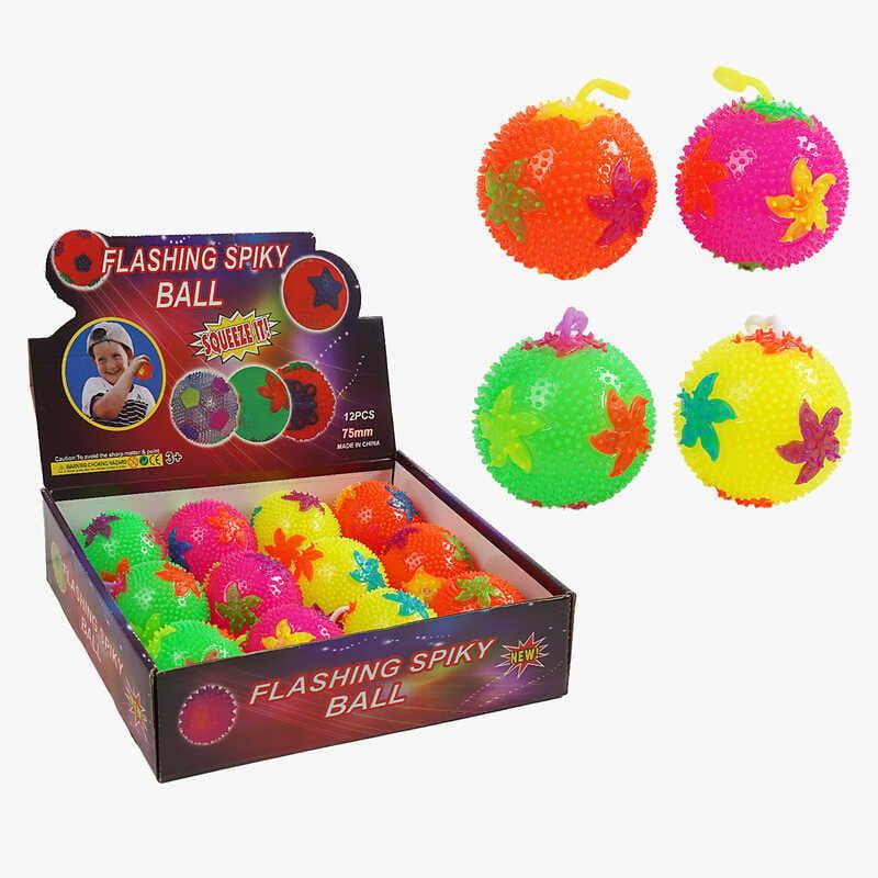 М`яч стрибун C 70431 ЦІНА ЗА 12 ШТУК В БЛОЦІ, підсвічування, пискавка, в коробці