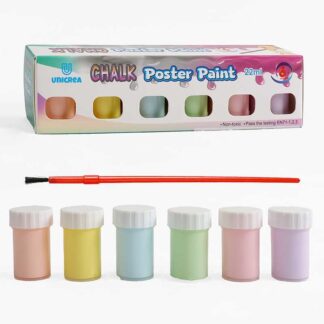 Крейдові фарби C 72041 6 кольорів, пензлик, в коробці