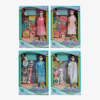 Лялька YB 211 C "Ветеринар", 4 види, аксесуари, фігурка улюбленця, в коробці, ВИДАЄТЬСЯ ТІЛЬКИ МІ...