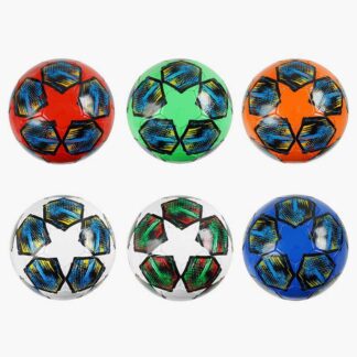 М`яч футбольний C 70157 6 видів, розмір №5, матеріал PVC, 260-270 грам, гумовий балон, ВИДАЄТЬСЯ...