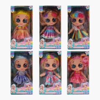 Лялька 212 A 6 видів, висота 22см, підсвічування, весела пісенька, гумова голова і кінцівки, знім...