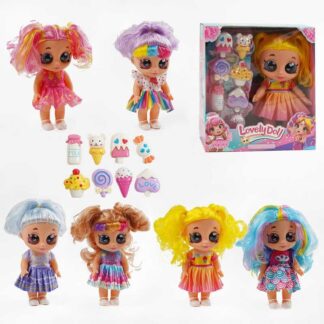 Лялька 213 A 6 видів, висота 22 см, підсвічування, весела пісенька, гумова голова і кінцівки, зні...