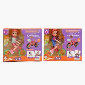 Лялька 53860 2 види, висота 15 см, іграшка-конструктор, в коробці