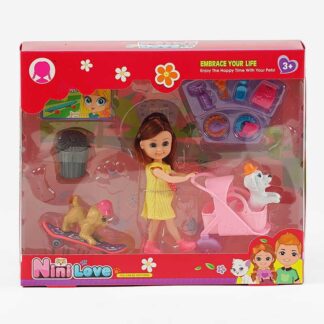 Лялька 55801 висота 15 см, улюбленці, аксесуари, в коробці