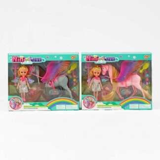 Лялька 55820 2 види, пегас, аксесуари, в коробці