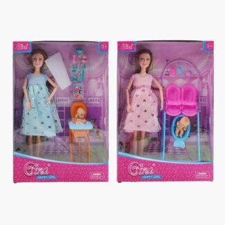 Лялька 6004 GD-11 2 види, висота: 30 см, знімний живіт, шарнірні суглоби, пупсик, аксесуари, в ко...