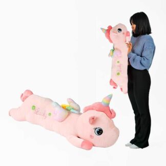 М`яка іграшка M 14725 "Єдиноріжка", довжина 83 см, у пакеті