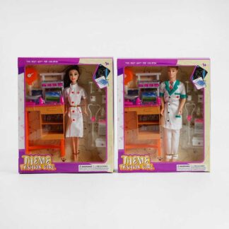 Лялька CH 3479 "Ветеринарна клініка", 2 види, меблі, аксесуари, у коробці