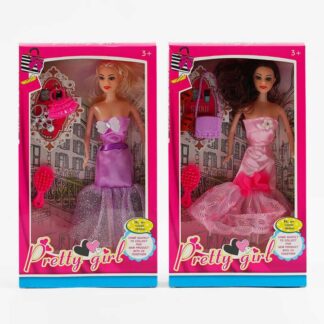 Лялька DYBB 16 2 види, висота 30 см, аксесуари, щітка для волосся, в коробці