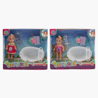 Лялька GN 686-1 2 види, висота: 11,5см, аксесуари, знімний одяг, ванна, в коробці