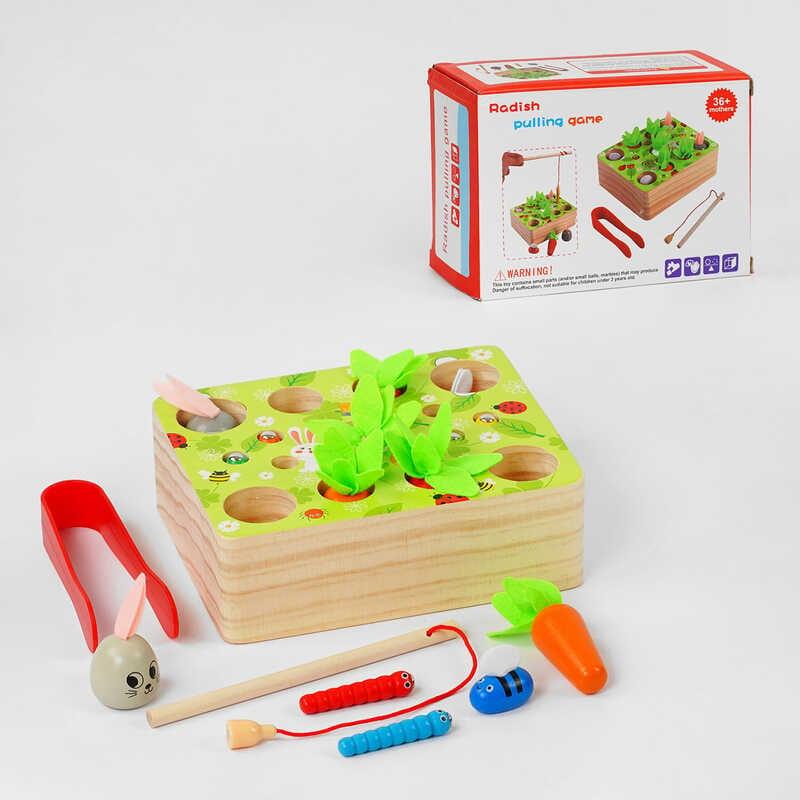 Магнітна гра С 57544 , магнітні черв’ячки, пінцет, бджілки, в коробці