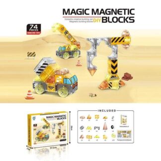 Магнітний конструктор 4402 74 деталі, в коробці