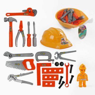 Набір інструментів 1399-15 каска, фігурка ремонтувальника, викрутка, гайковий ключ, плоскогубці,...